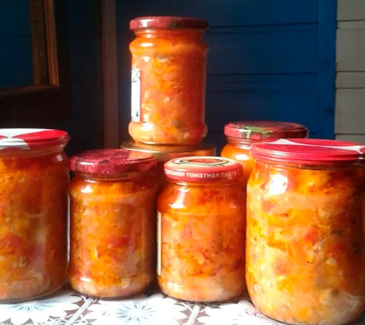 Салат на зиму с рыбой скумбрией
